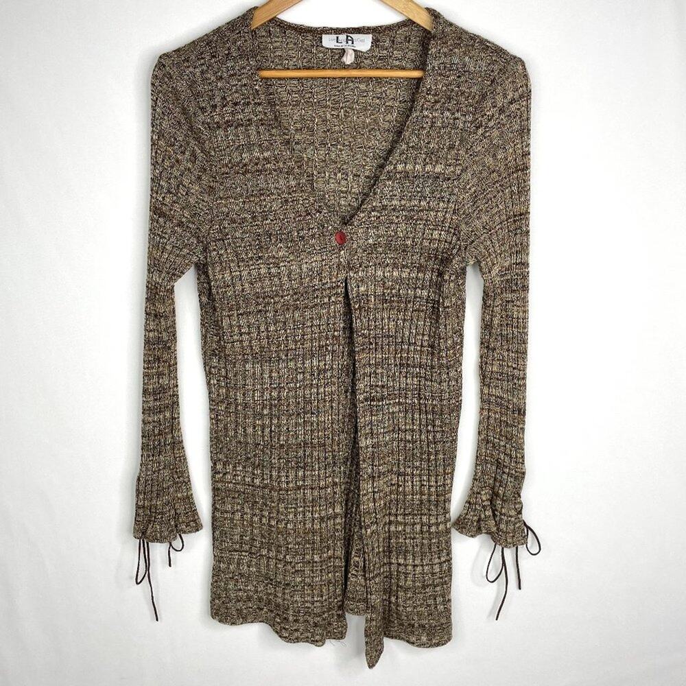 Los Angeles Gal Brown Long Tie Sleeve Cardigan 14